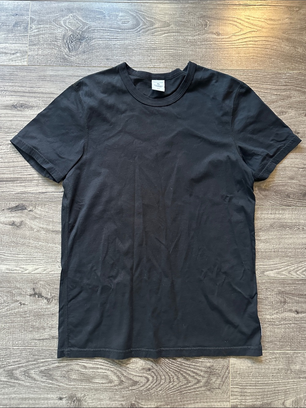 Reigning Champ Black Short Sleeve Crew Tee